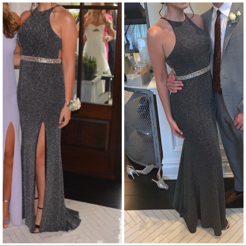 Faviana Prom Dress (black and silver)